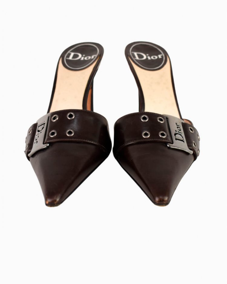 Christian Dior ヴィンテージ ミュール Mule Dior Vintage Christian Dior 2002 S/S Collecion Marrom